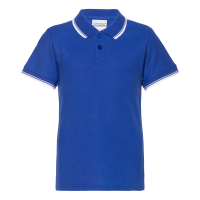 Рубашка поло детская STAN с окантовкой хлопок/полиэстер 185, 04TJ, цвет Синий