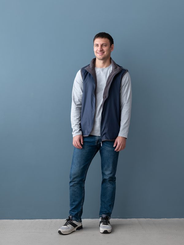 Жилет мужской STAN таффета 210T, 65, 24N, Чёрный