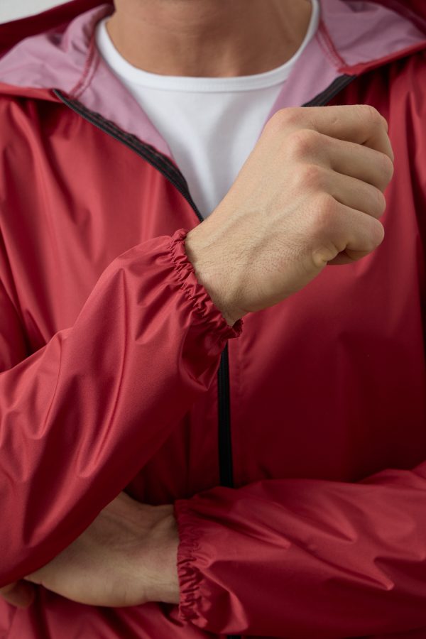 Ветровка унисекс STAN дюспо 210T, 85, 59, Бордовый Ветровка унисекс STAN дюспо 210T, 85, 59, Бордовый