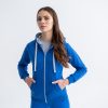 Толстовка женская STAN с капюшоном на молнии футер без начёса, 260, 61W, Синий Толстовка женская STAN с капюшоном на молнии футер без начёса, 260, 61W, Синий