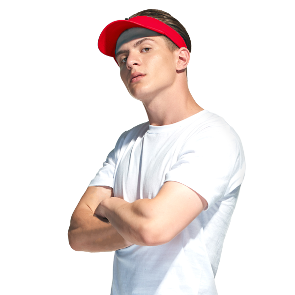 Козырёк STAN хлопок, 220, 25, Красный