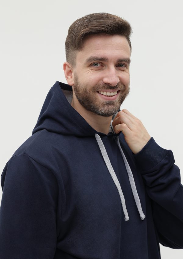 Худи унисекс STAN футер без начёса 260, 23, Тёмно-синий Худи унисекс STAN футер без начёса 260, 23, Тёмно-синий