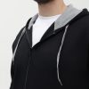 Толстовка мужская STAN с капюшоном на молнии футер с начёсом 280, 17, Чёрный