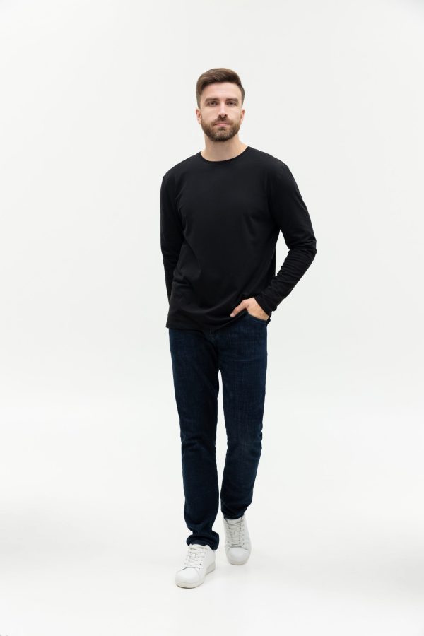 Лонгслив STAN хлопок/эластан 180, 35, Чёрный Лонгслив STAN хлопок/эластан 180, 35, Чёрный