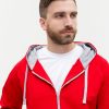 Толстовка мужская STAN с капюшоном на молнии футер без начёса 260, 61, Красный