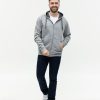 Толстовка мужская STAN с капюшоном на молнии футер с начёсом 280, 17, Серый меланж