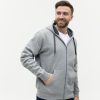 Толстовка мужская STAN с капюшоном на молнии футер с начёсом 280, 17, Серый меланж