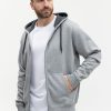 Толстовка мужская STAN с капюшоном на молнии футер с начёсом 280, 17, Серый меланж