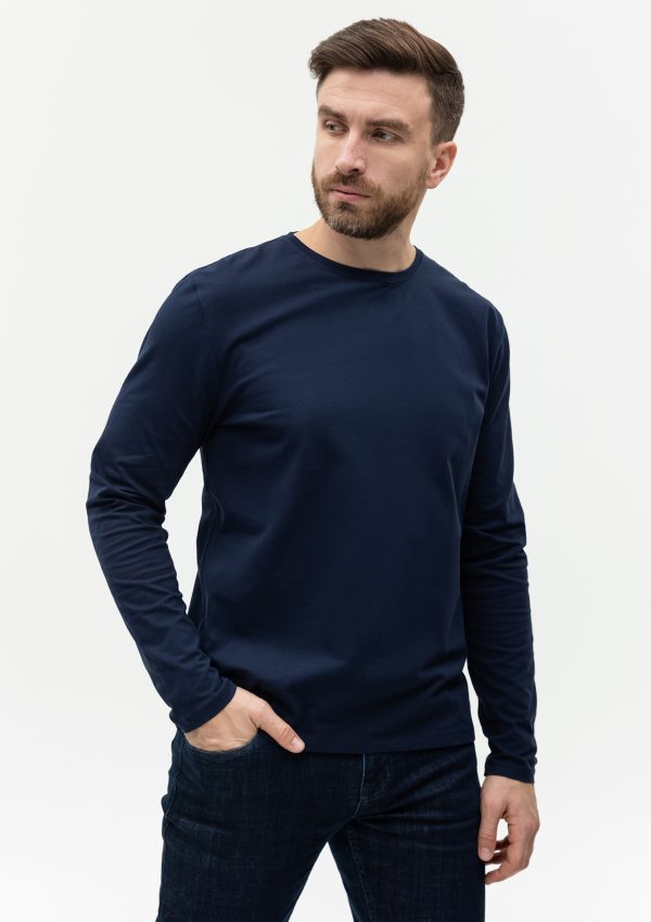 Лонгслив STAN хлопок/эластан 180, 35, Тёмно-синий Лонгслив STAN хлопок/эластан 180, 35, Тёмно-синий