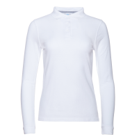 Рубашка поло женская STAN длинный рукав хлопок/полиэстер 185, 04SW, цвет Белый