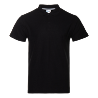 Рубашка поло мужская STAN хлопок/полиэстер 185, 104, цвет Чёрный