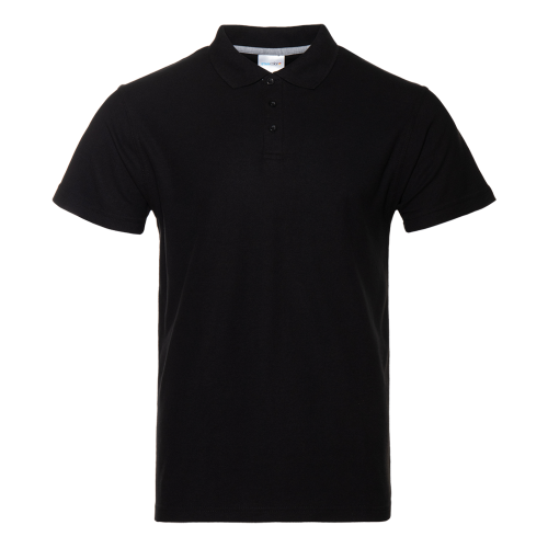 Рубашка поло мужская STAN хлопок/полиэстер 185, 104, цвет Чёрный
