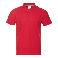 Рубашка поло мужская STAN хлопок/полиэстер 185, 104, цвет Красный