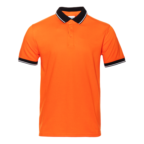 Рубашка поло мужская Рубашка мужская 04C цвет Оранжевый