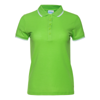 Рубашка поло женская STAN с окантовкой хлопок/полиэстер 185, 04BK, цвет Ярко-зелёный