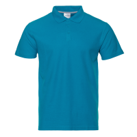 Рубашка поло мужская STAN хлопок/полиэстер 185, 104, цвет Лазурный
